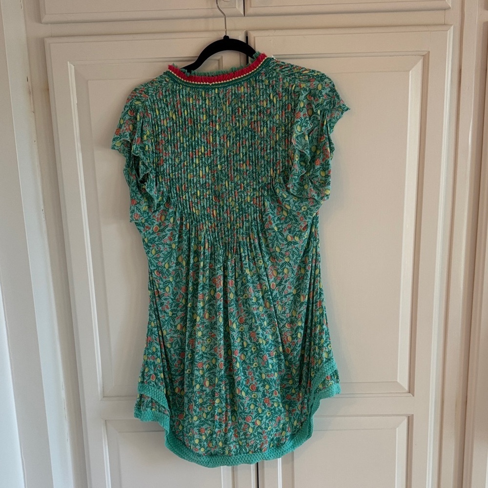 Floral Green Dress or Cover-Up - Picture 2 of 3